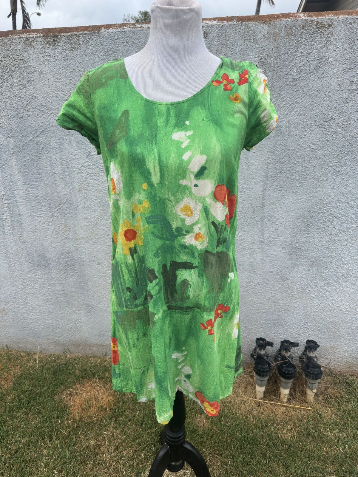 Jams World PreOwned Jams World Hawaiian Print Dress Green Women's Small Size S / US 4 / IT 40 - 1 Thumbnail