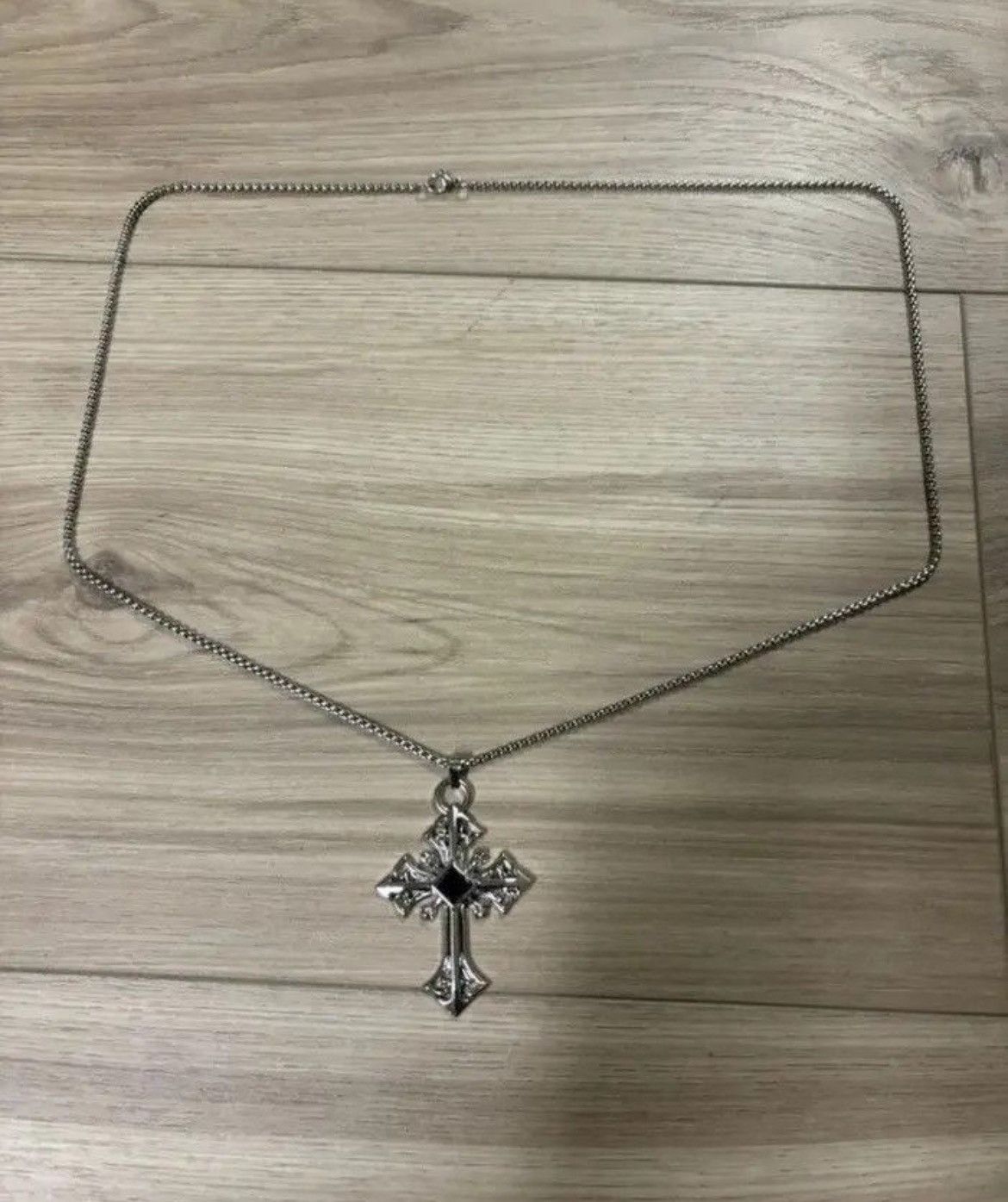 Japanese Brand × Vintage Black Ore Cross Necklace Size ONE SIZE - 3 Thumbnail