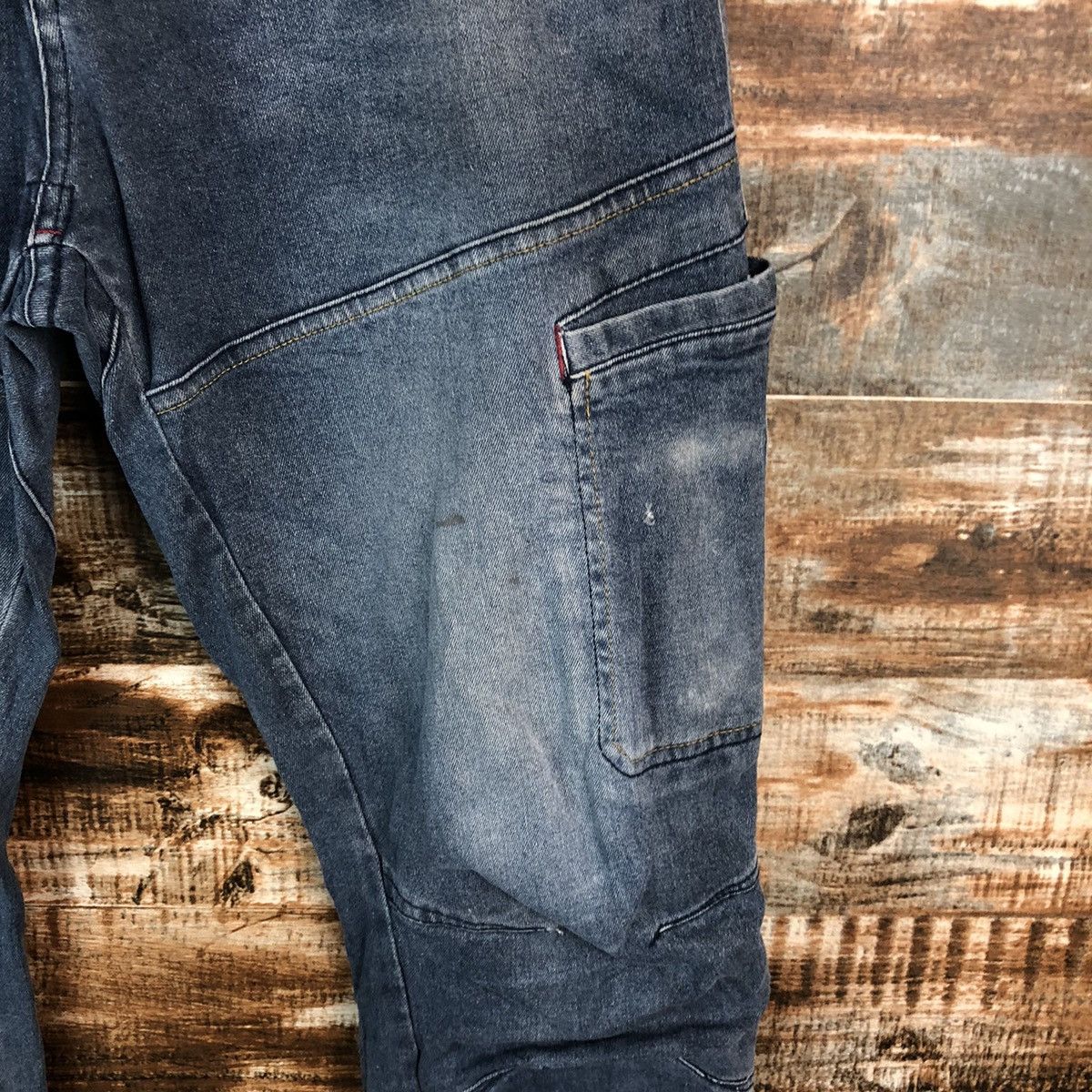 Japanese Brand Field Core Blue Distressed ripped Denim Pants #A2151 Size US 34 / EU 50 - 10 Thumbnail