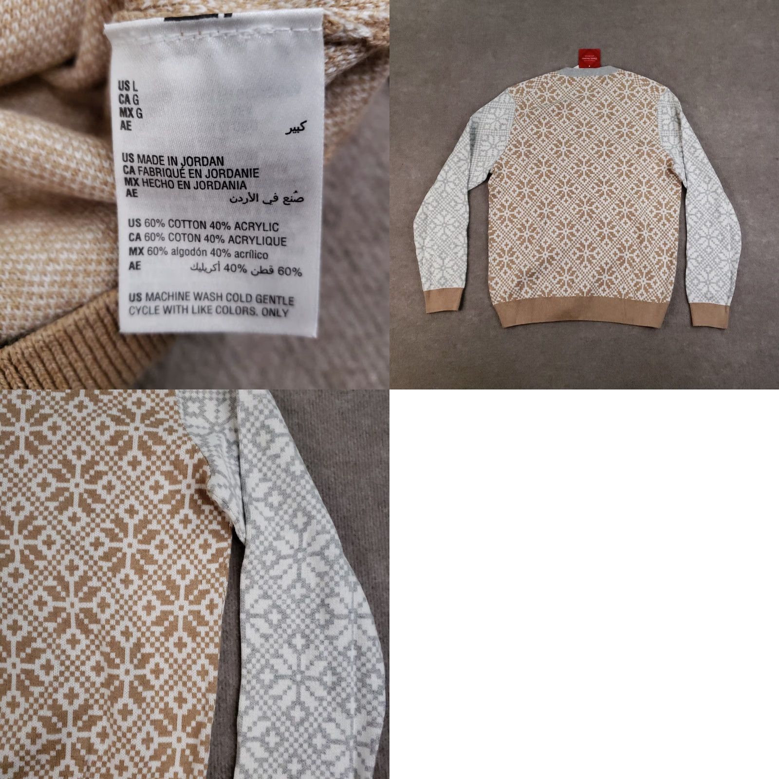 Charter Club Charter Club Sweater Mens Large Fair Isle Crewneck Holiday Snowflake Pullover Size US L / EU 52-54 / 3 - 8 Thumbnail