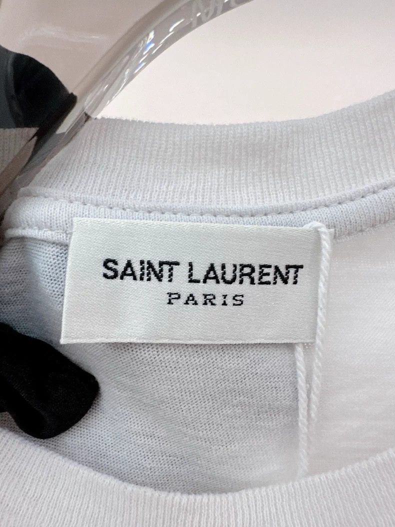 Saint Laurent Paris Saint Laurent Paris Embroidered small logo short sleeve T- Size XS / US 0-2 / IT 36-38 - 3 Thumbnail