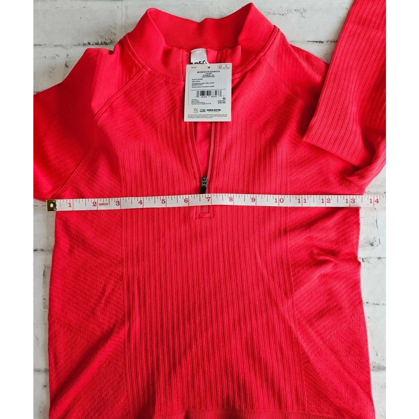 Other DSG Momentum 1/4 Zip Seamless Long Sleeve Top Red Size XS Size XS / US 0-2 / IT 36-38 - 4 Thumbnail