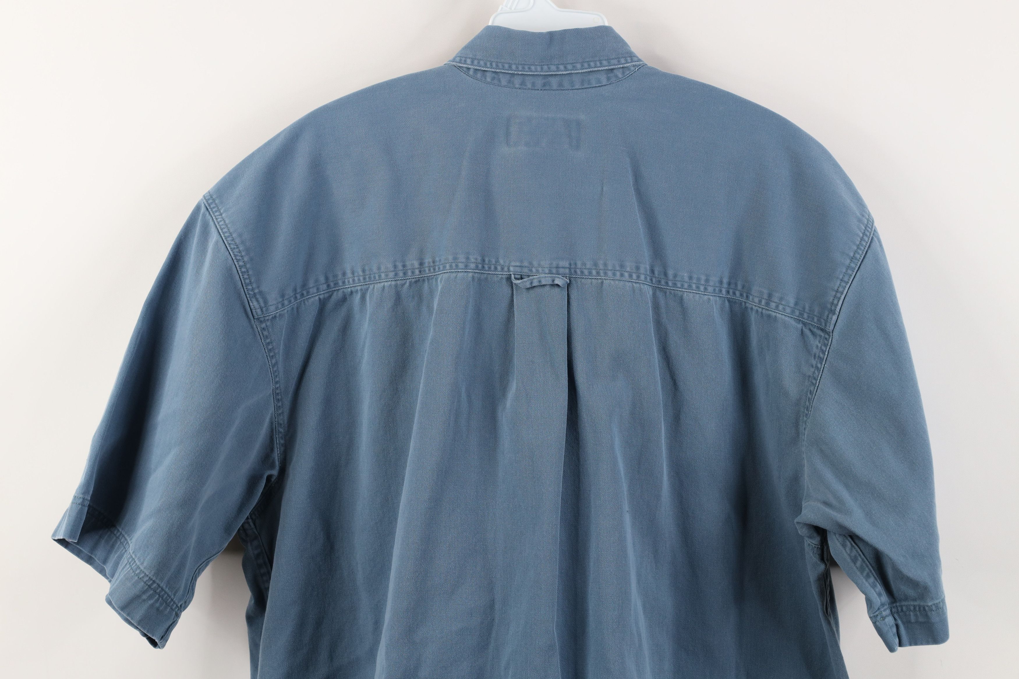 Eddie Bauer Vintage 90s Eddie Bauer Stonewash Twill Button Down Shirt Size US L / EU 52-54 / 3 - 12 Thumbnail