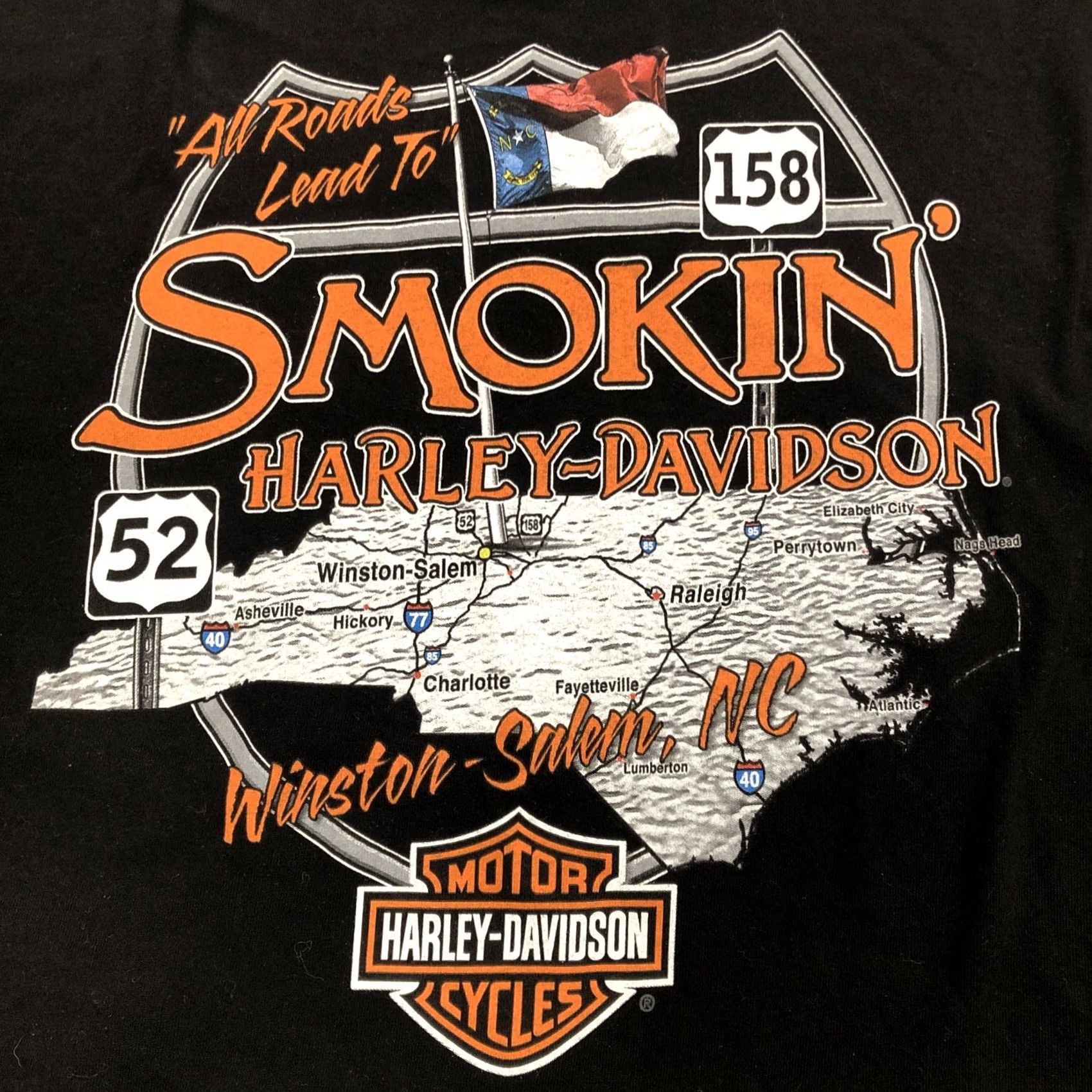 Harley Davidson VINTAGE Harley-Davidson T-Shirt XL Black Motorcycle Graphic Print Men Size US XL / EU 56 / 4 - 2 Thumbnail
