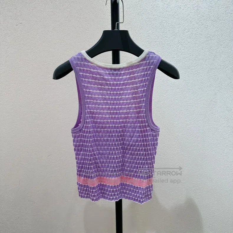 Chanel Chanel Taro purple vest Size XXS / US 00 / IT 34 - 2 Thumbnail
