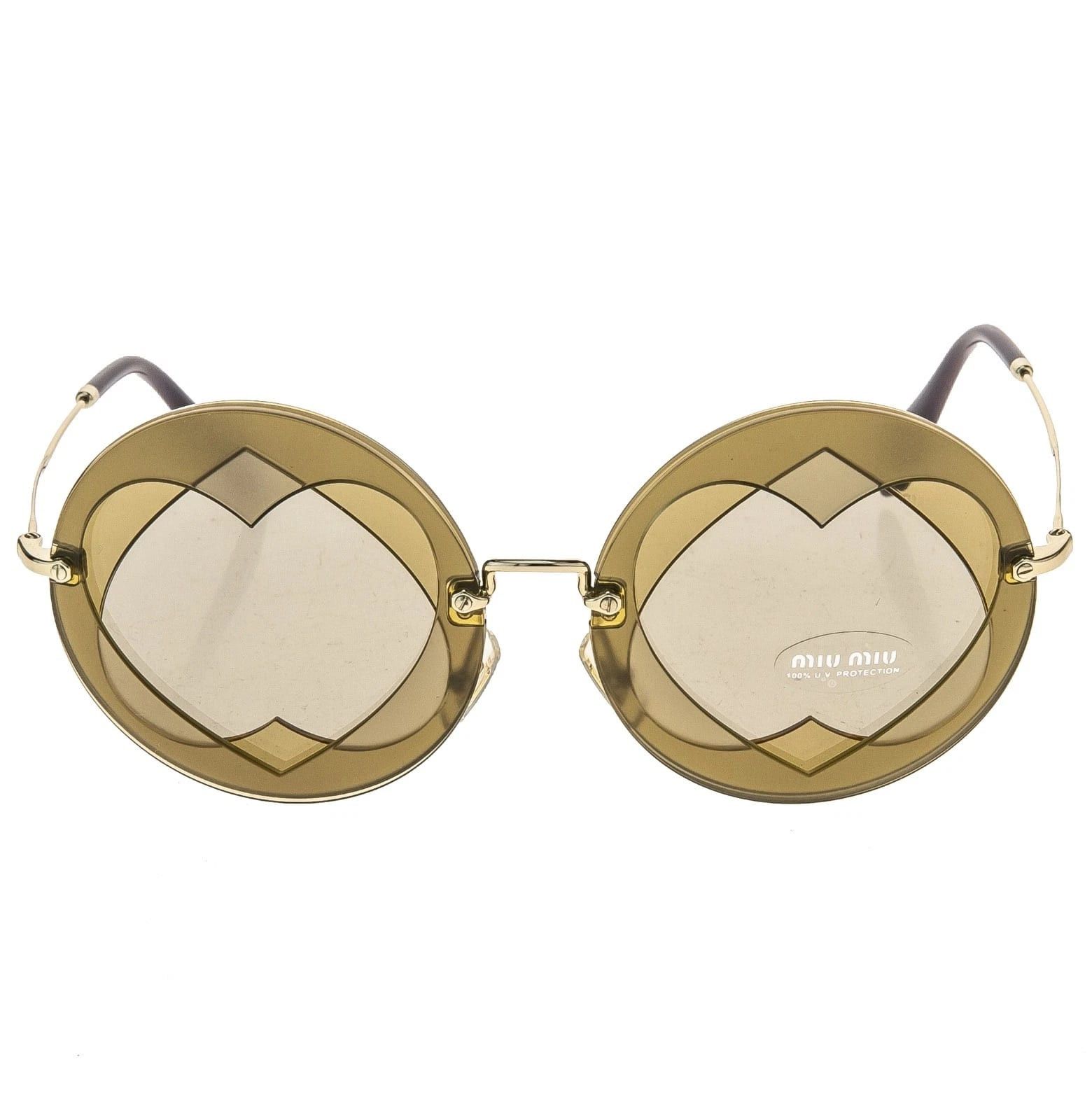 Miu Miu MIU MIU 01S MU01SS Overlapping Game Hazelnut Beige Mirror Size ONE SIZE - 5 Thumbnail