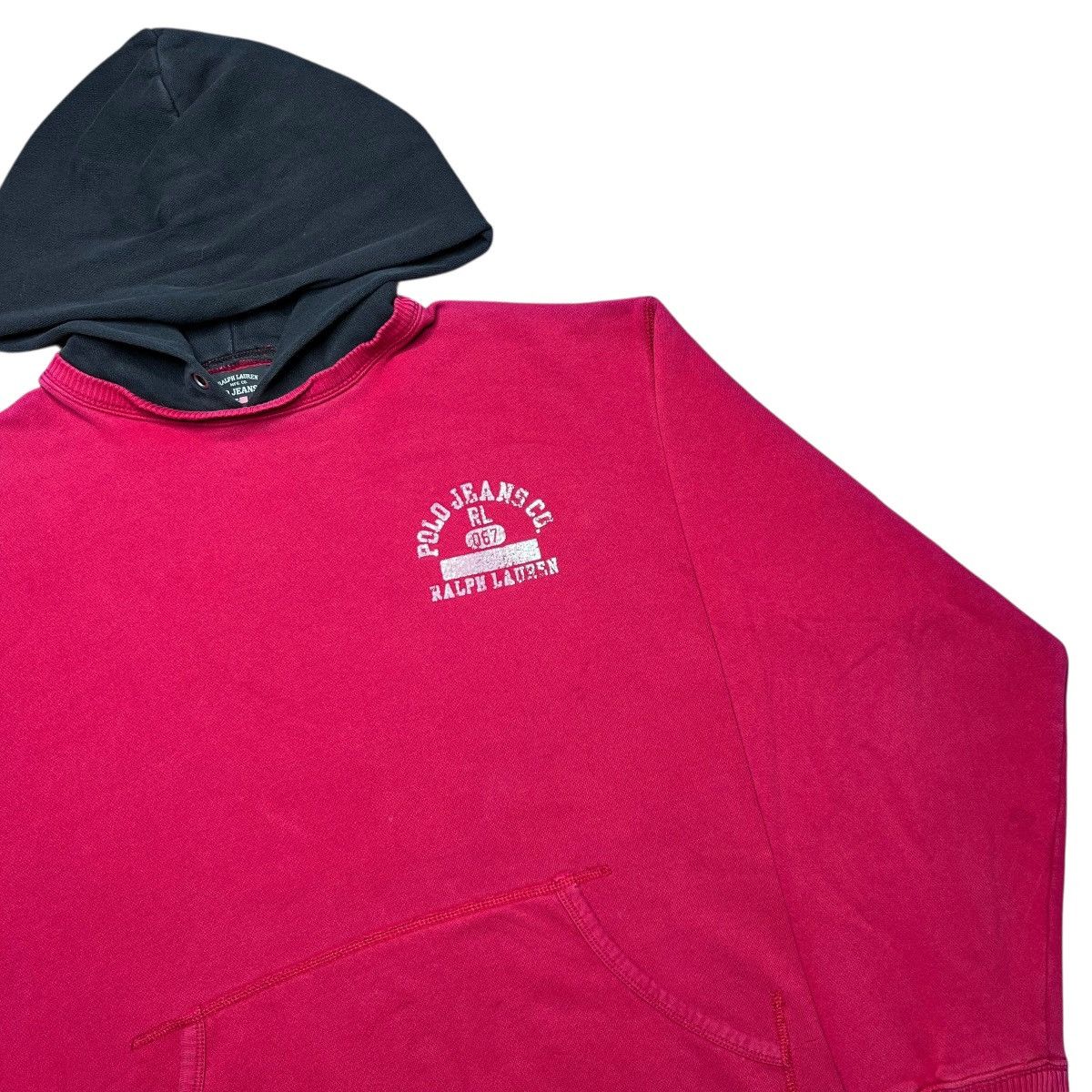 Polo Ralph Lauren Vintage 2000s Polo Jeans By Ralph Lauren Red Pullover Hoodie Size US XXL / EU 58 / 5 - 17 Thumbnail