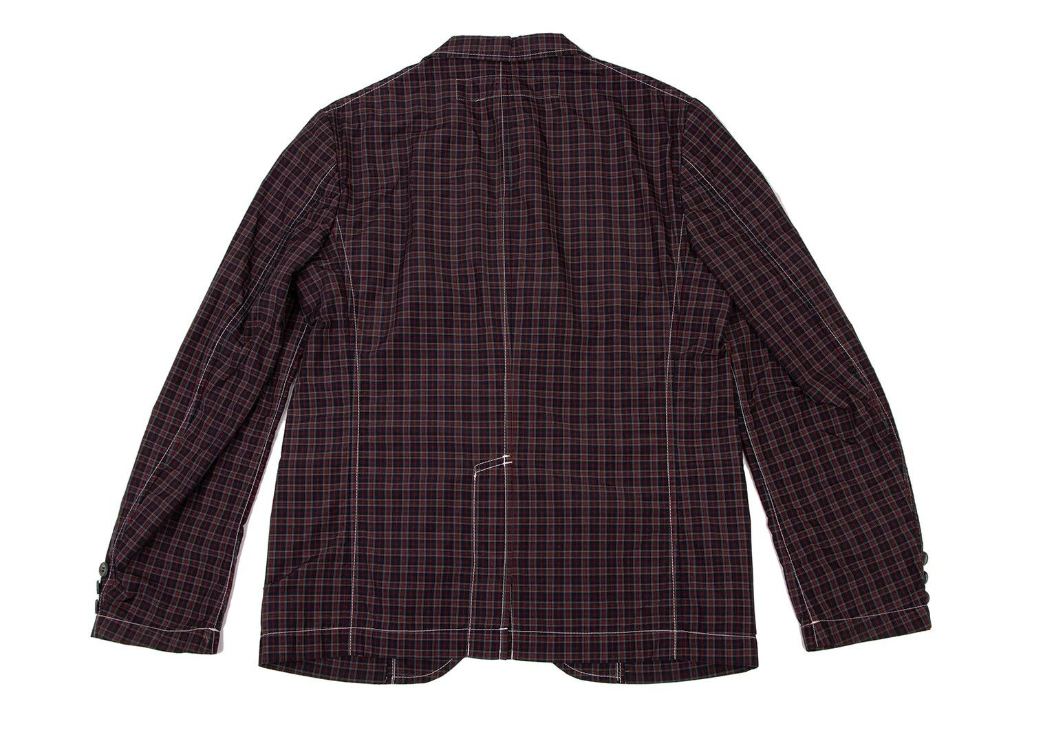Junya Watanabe Mesh Lined Check Jacket in Navy and Red, Size S Size US S / EU 44-46 / 1 - 15 Thumbnail