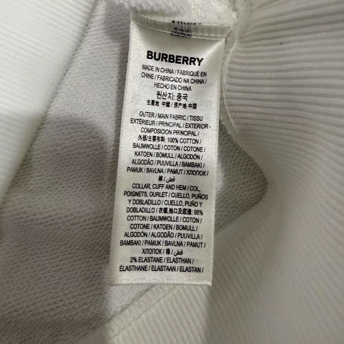 Burberry Burberry White Logo Print Crewneck LS Sweatshirt M NWT Size M / US 6-8 / IT 42-44 - 4 Thumbnail