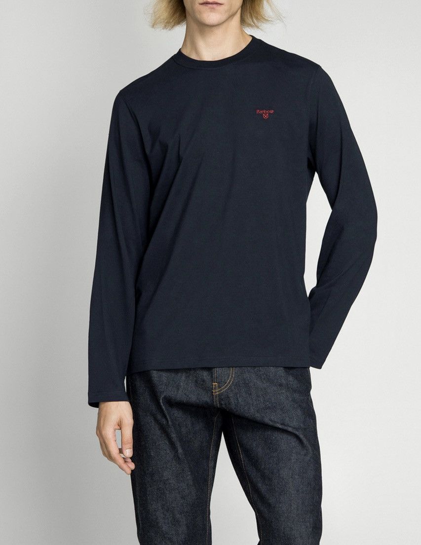 Barbour Barbour Mens Navy Blue Small Logo Long Sleeve T-Shirt Size US L / EU 52-54 / 3 - 1 Thumbnail