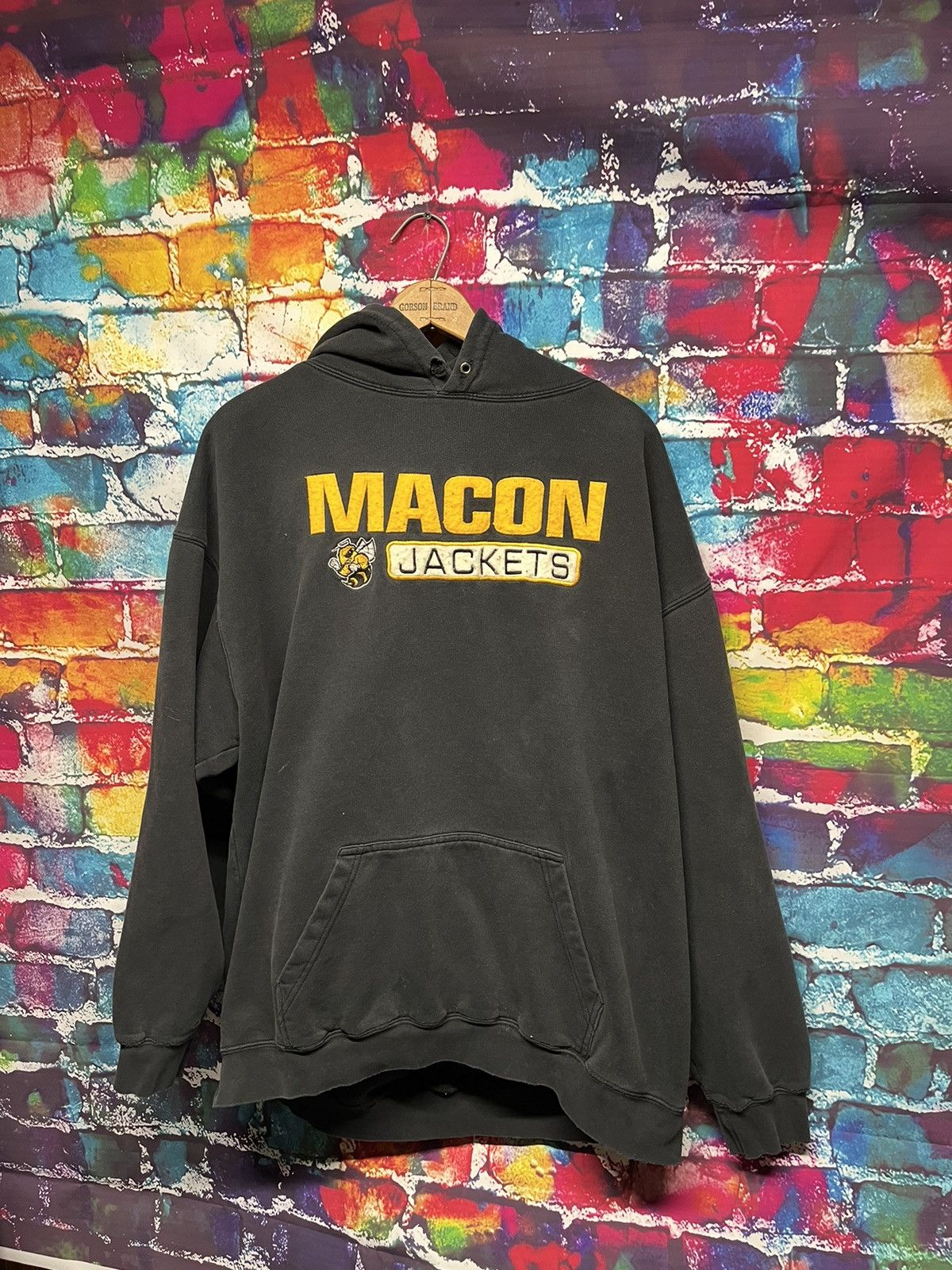 Vintage Vintage Macon Jackets Hoodie Black Distressed Size US XL / EU 56 / 4 - 1 Thumbnail