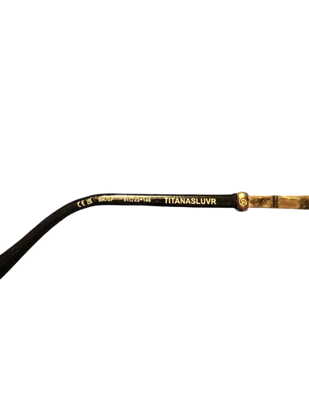 Chrome Hearts Chrome Hearts Titana Sluvr Glasses Black and Gold Size ONE SIZE - 5 Thumbnail