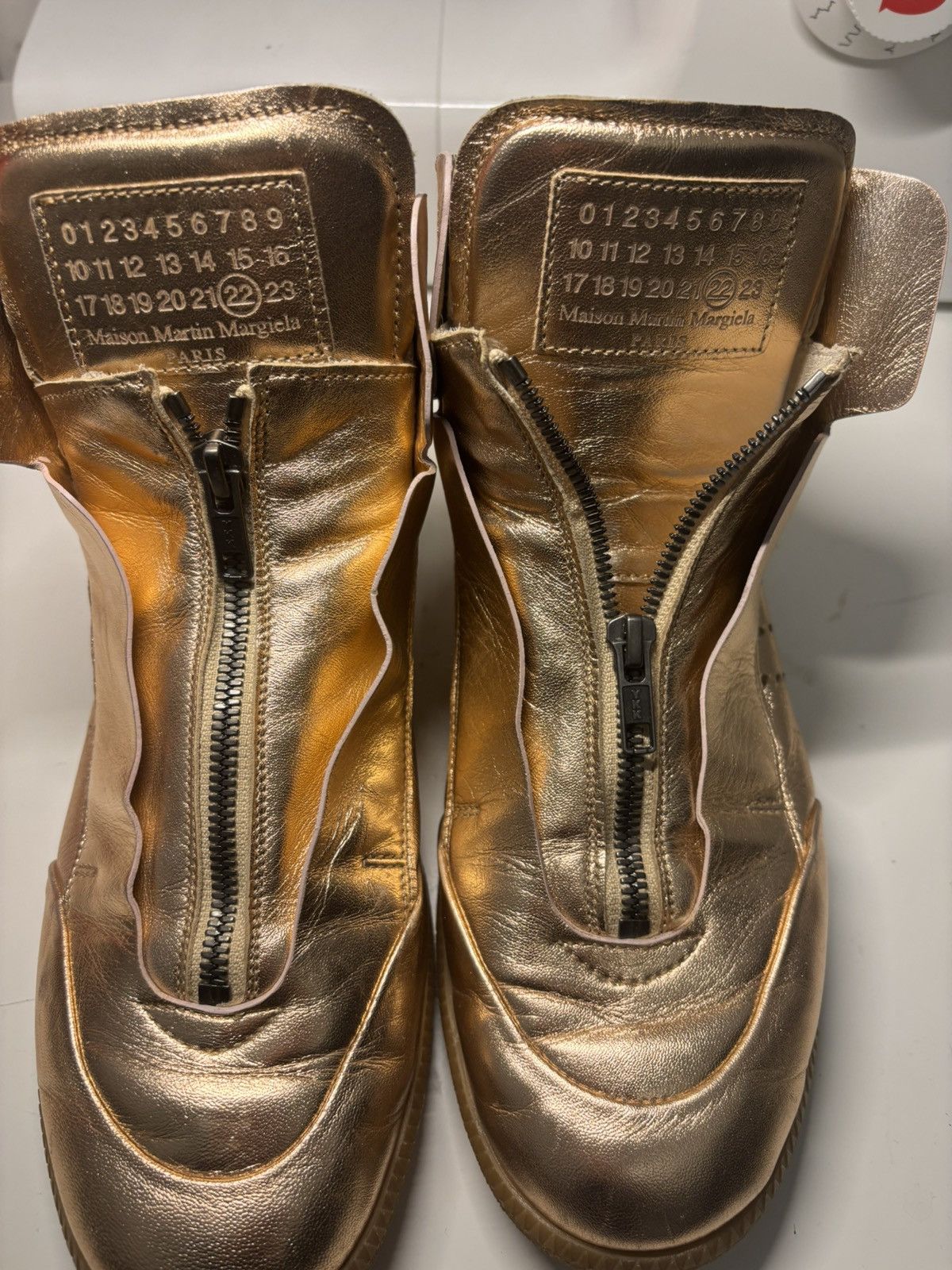 Maison Martin Margiela Zip Circuit High Top Sneakers 41