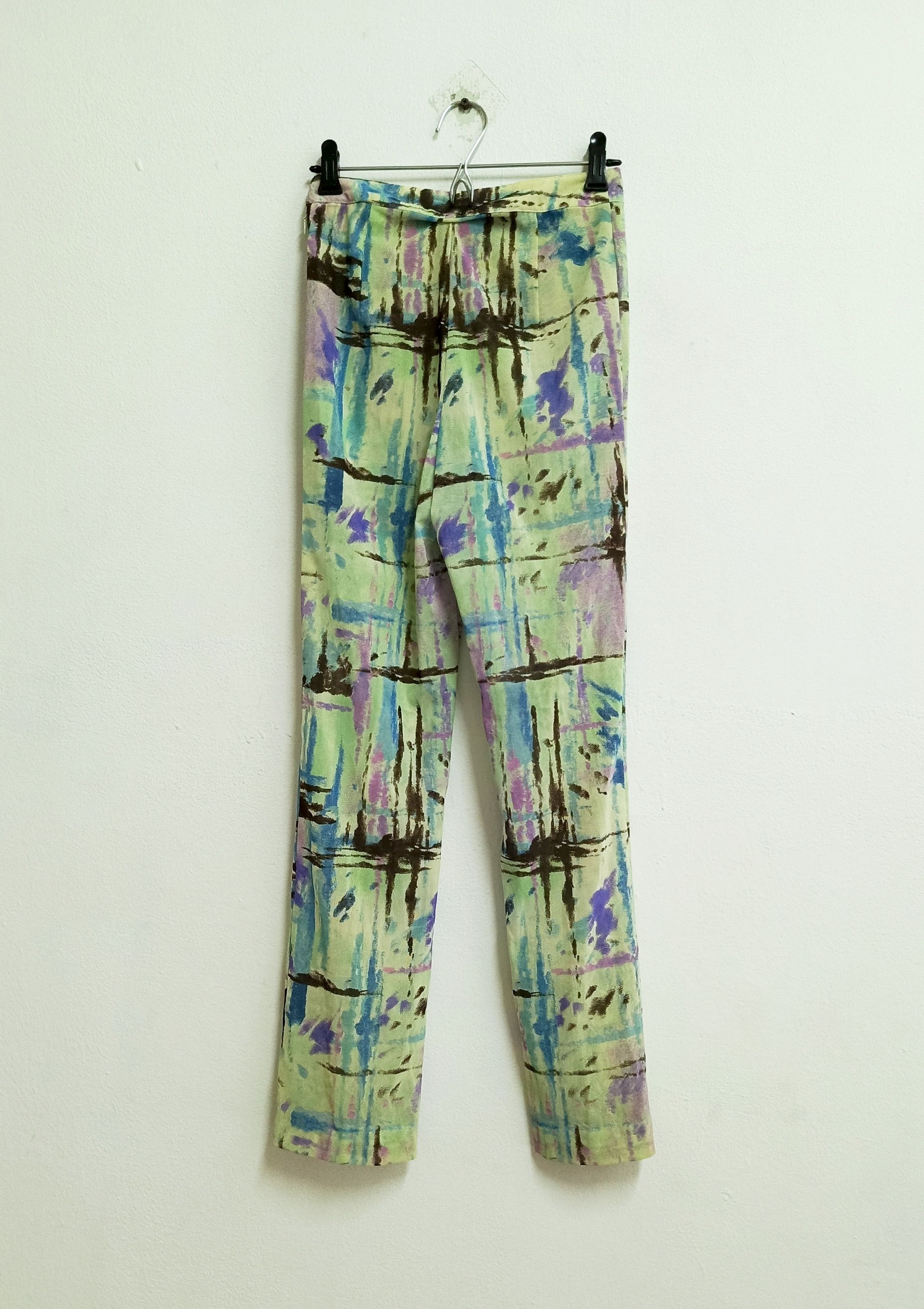Karl Lagerfeld × Vintage Vintage Karl Lagerfeld Women Abstract Printed Pants Size 26" / US 2 / IT 38 - 7 Thumbnail