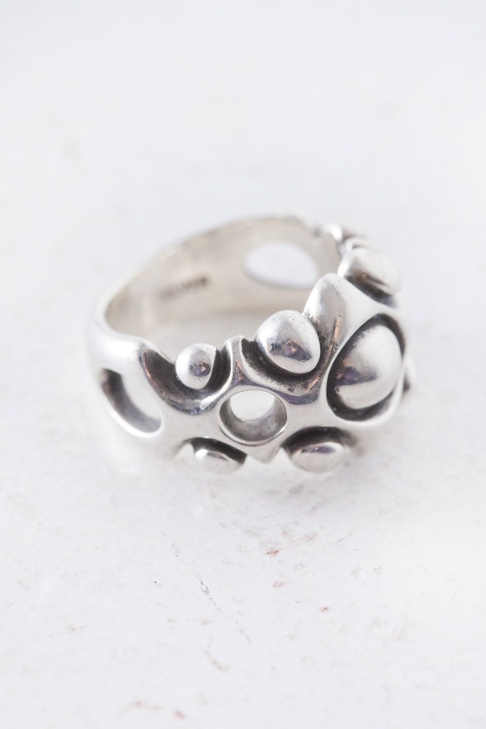 Vintage M's collection sterling silver gothic ring US 6 Size ONE SIZE - 2 Thumbnail
