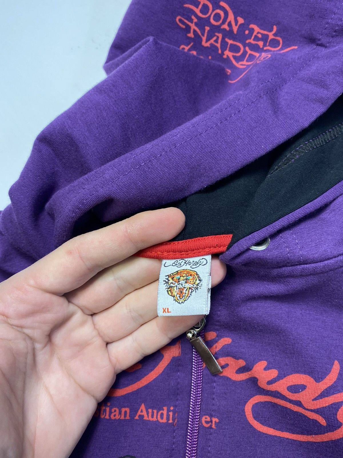Ed Hardy Vintage Ed hardy Y2K big logo rhinestones zip hoodie Size L / US 10 / IT 46 - 8 Thumbnail