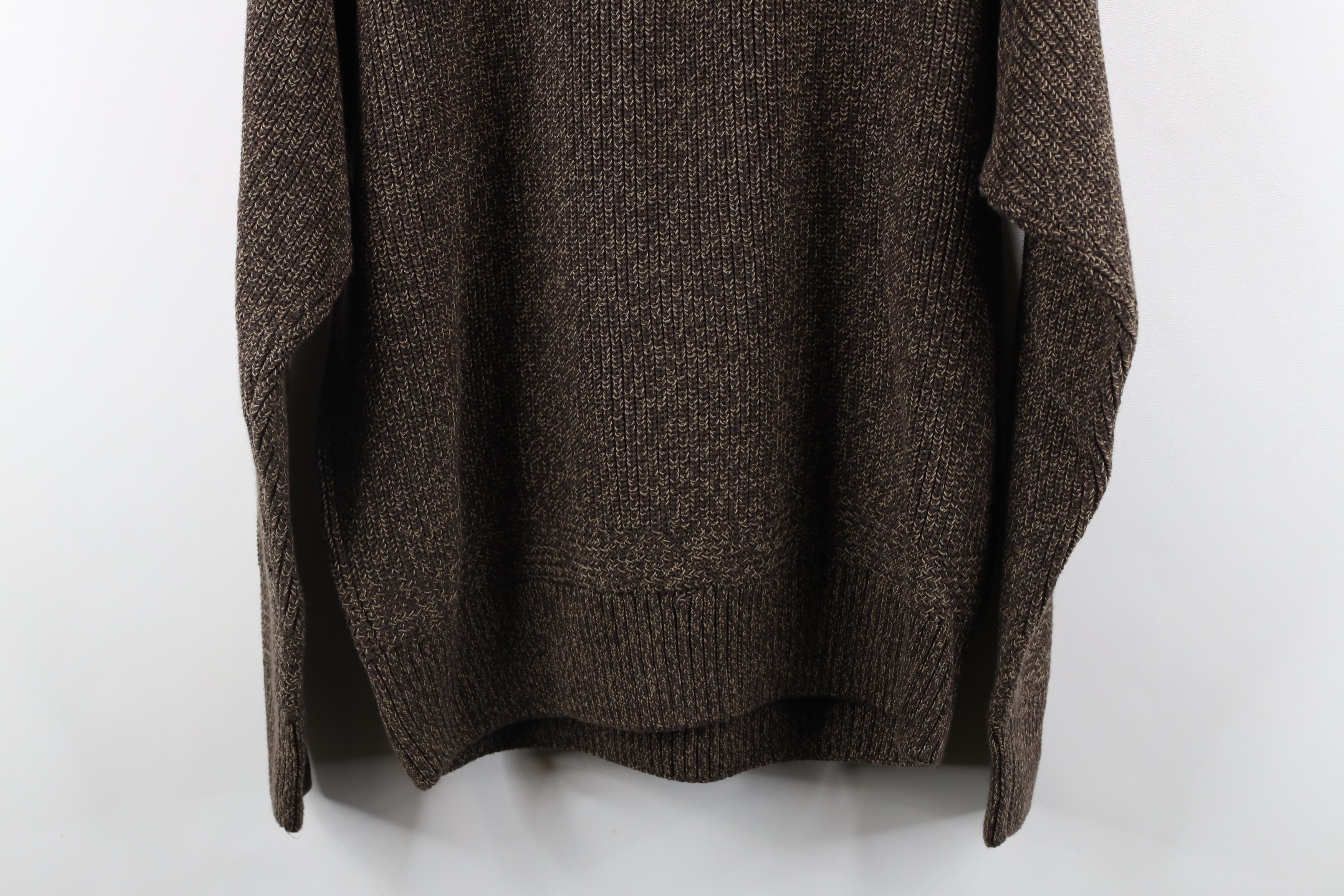 Vintage Vintage 90s Streetwear Ribbed Knit Henley Sweater Brown Size US L / EU 52-54 / 3 - 10 Thumbnail
