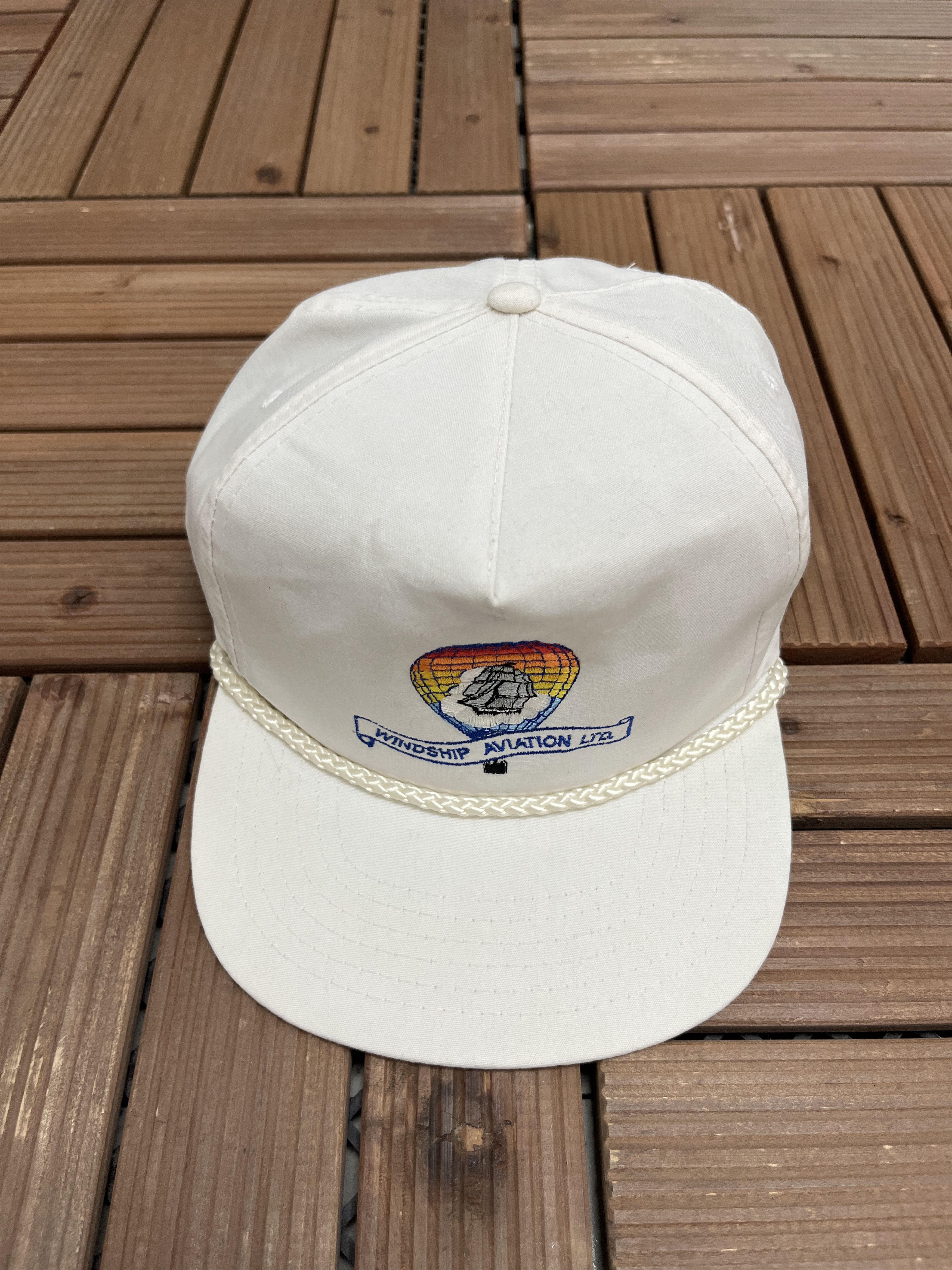 Vintage Windship Aviation Ltd. Vintage White Snap Back Hat Cap Size ONE SIZE - 2 Thumbnail