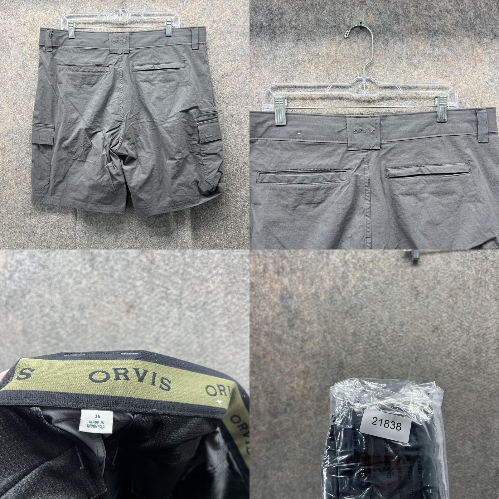 Orvis Orvis Shorts Men 36 Gray Cargo Flat Front Casual Cotton Outdoors Golf Mens Regular Color Gray 90s? Size US 36 / EU 52 - 8 Thumbnail