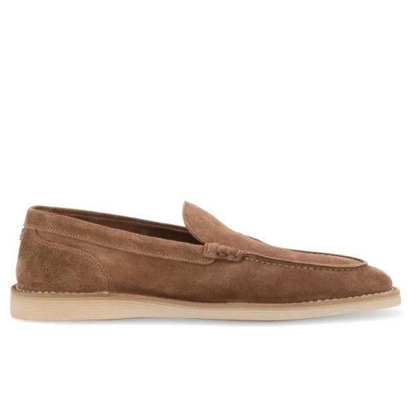 Dolce & Gabbana Dolce & Gabbana DG-Plaque Suede Loafers Brown Men’s UK 10/US Size US 11 / EU 44 - 1 Thumbnail