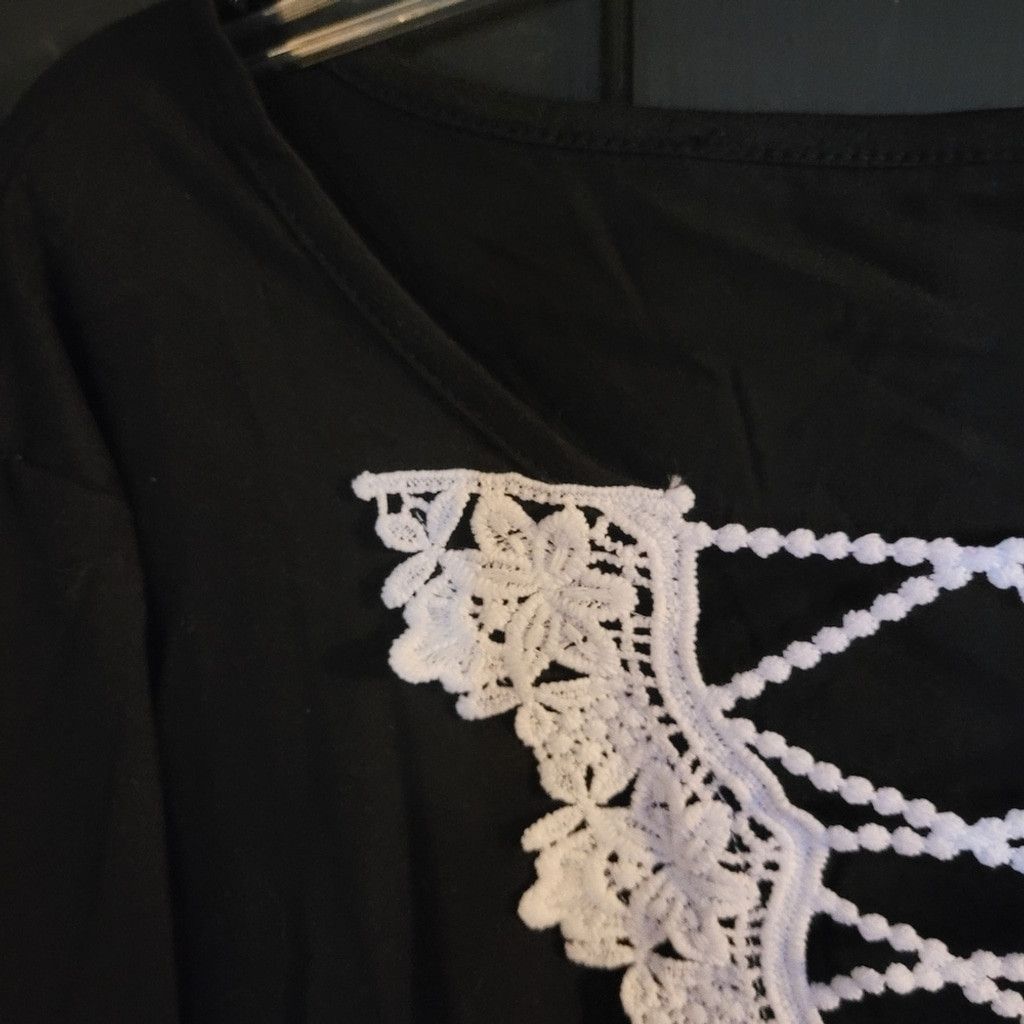 E. Marinella Eligante gray top with lace, size xl, nwot Size XL / US 12-14 / IT 48-50 - 4 Thumbnail