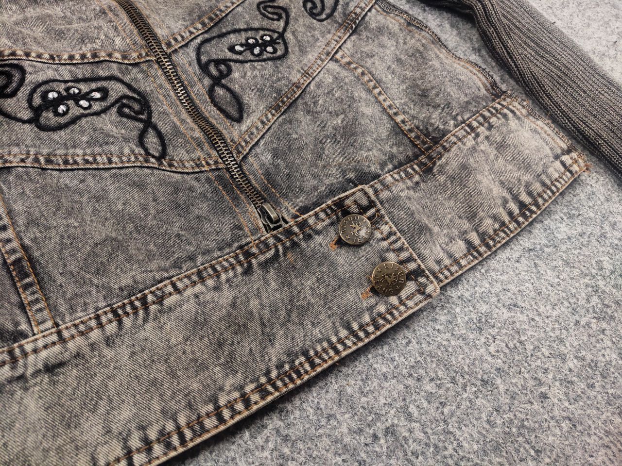 Hysteric Glamour Vintage Jacket Ribbed sleeves if six was nine style LGB Y2K Size M / US 6-8 / IT 42-44 - 9 Thumbnail