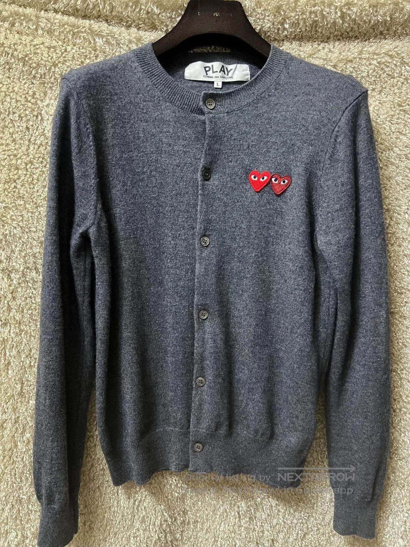 Comme des Garcons Comme des Garçons Play Heart Wool Cardigan. Size L / US 10 / IT 46 - 1 Thumbnail