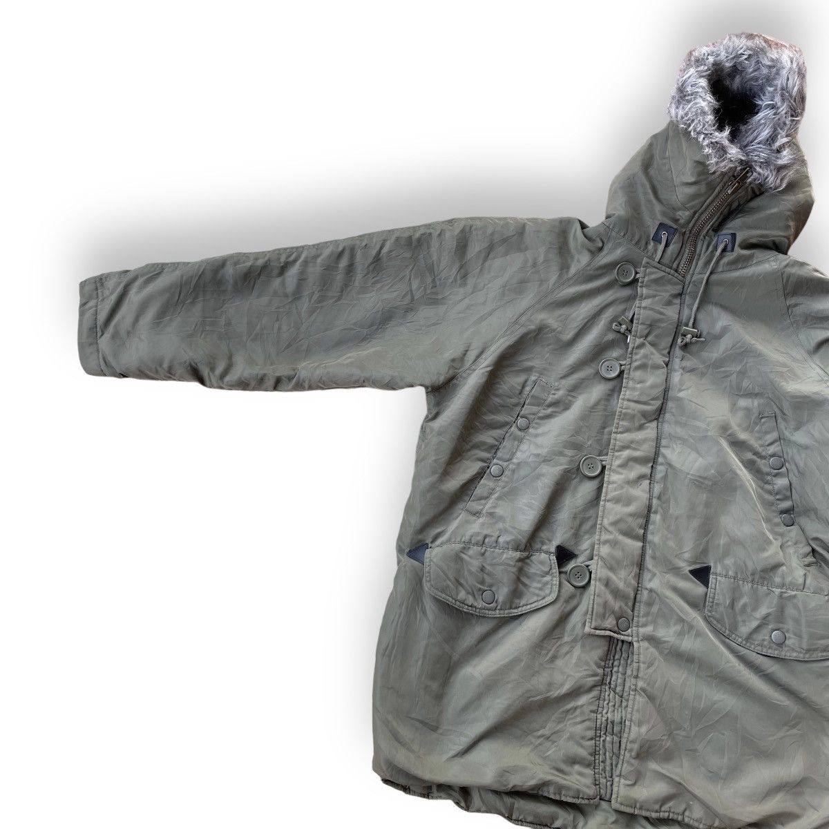 14th Addiction 🇯🇵 VINTAGE ROLLER GEAR FUR HOODIE JACKET Size US XL / EU 56 / 4 - 4 Thumbnail