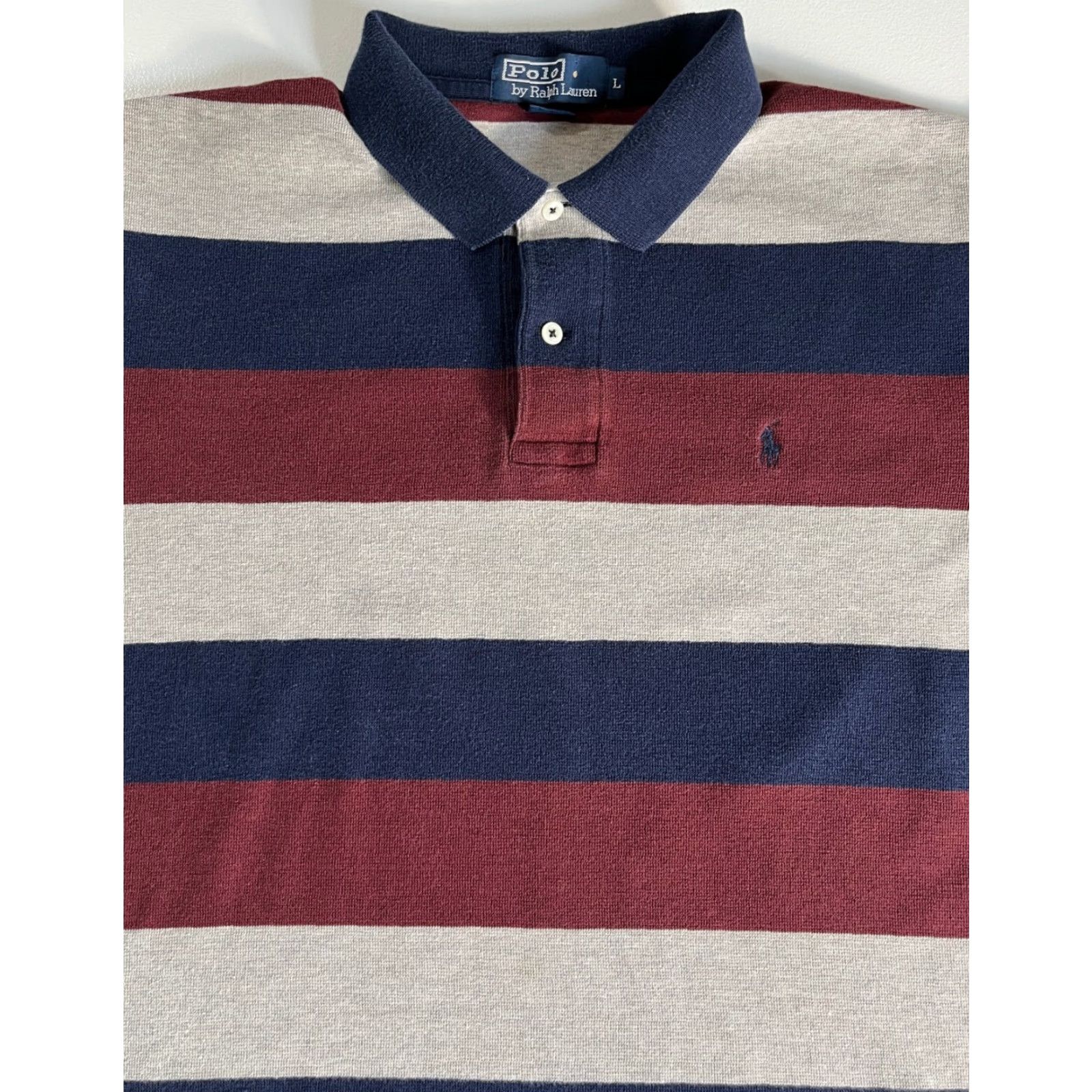 Polo Ralph Lauren Polo Ralph Lauren Polo Shirt Striped Sz L Mens Polo Shirt Size US L / EU 52-54 / 3 - 3 Thumbnail