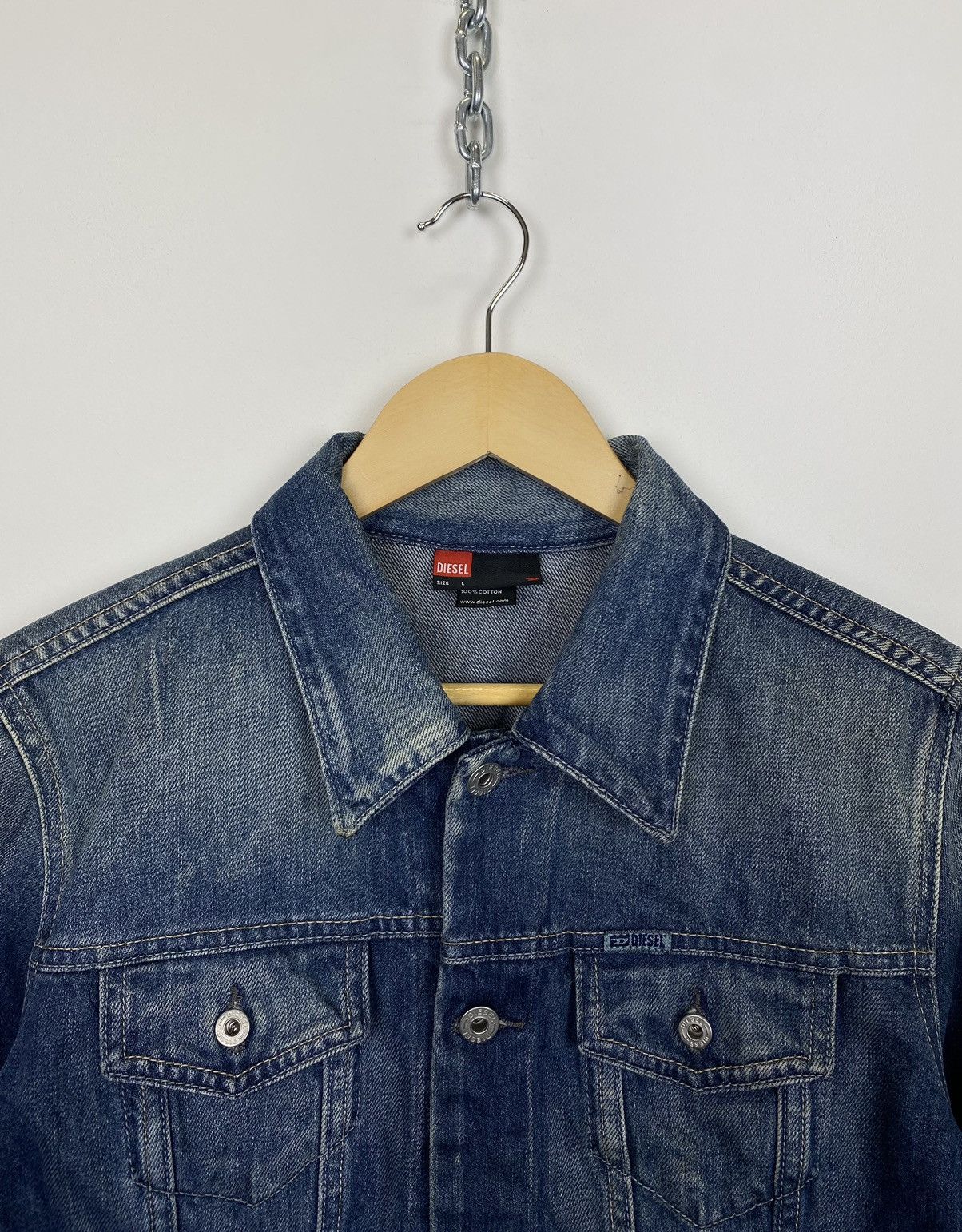 Diesel Vintage Diesel Y2K Denim Jacket Jeans Streetwear Blue 90’s Size L / US 10 / IT 46 - 2 Thumbnail