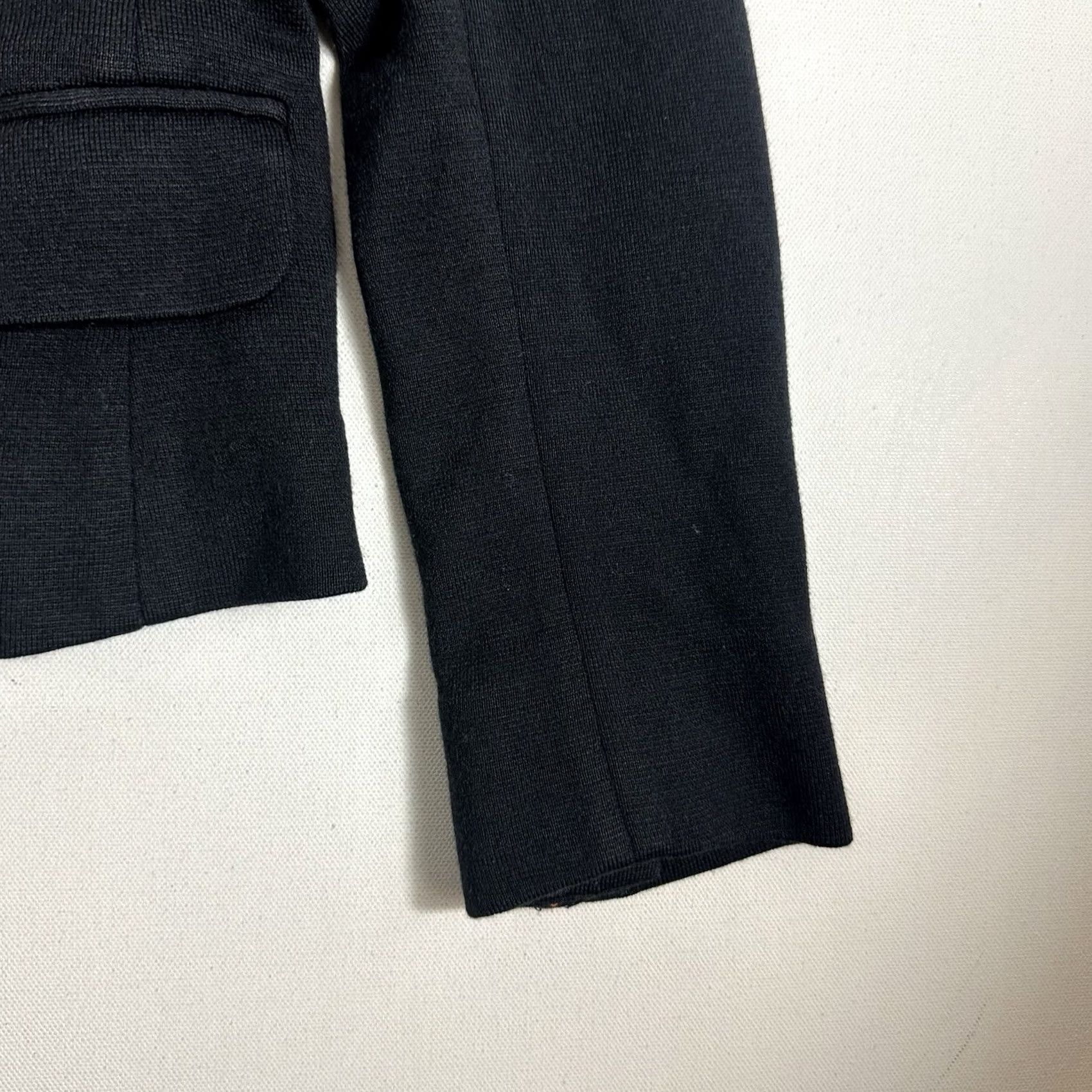 Tory Burch Tory Burch Blazer Womens XS Black Wool Blend Double Pocket Gold Buttons Size XS / US 0-2 / IT 36-38 - 5 Thumbnail
