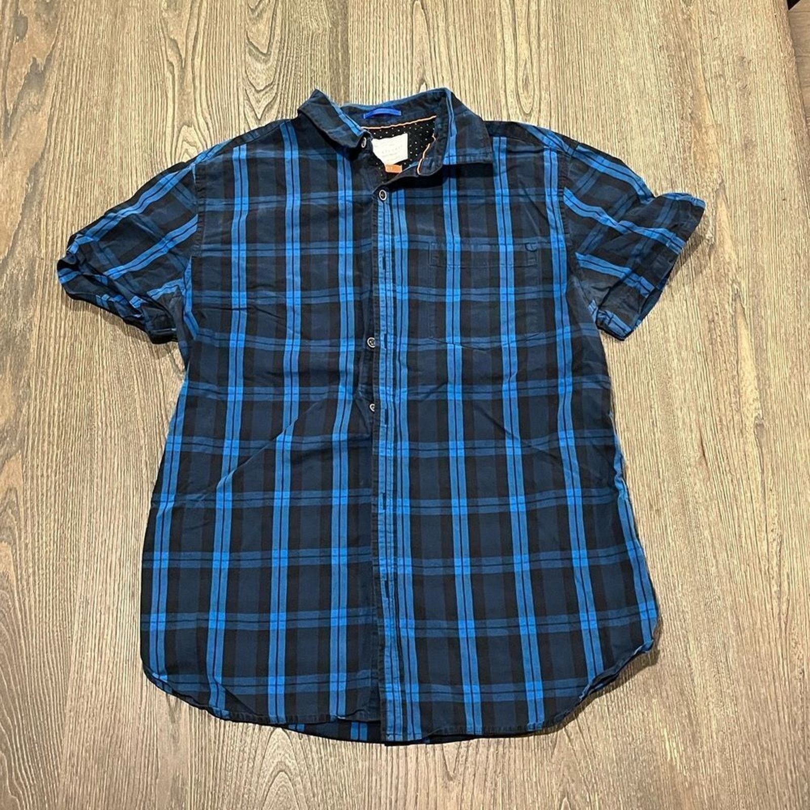 Vintage Denim & Flower Button Down Shirt Slim Fit Plaid Sz L Size US L / EU 52-54 / 3 - 1 Thumbnail