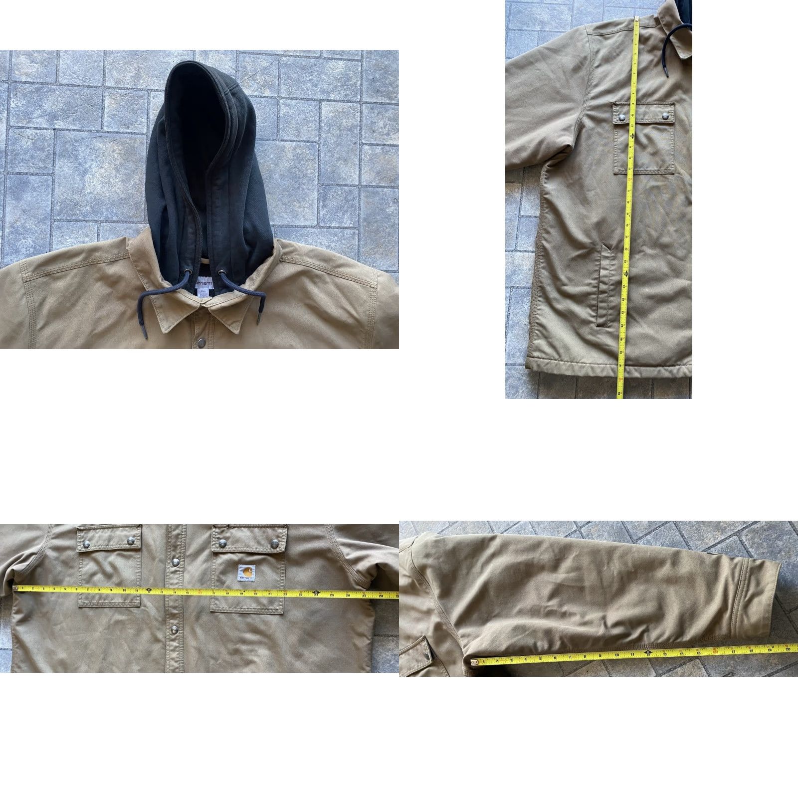 Carhartt Carhartt Jacket Hooded Snap Quick Duck Pockets Lined Men’s 2XL Size US XXL / EU 58 / 5 - 9 Thumbnail
