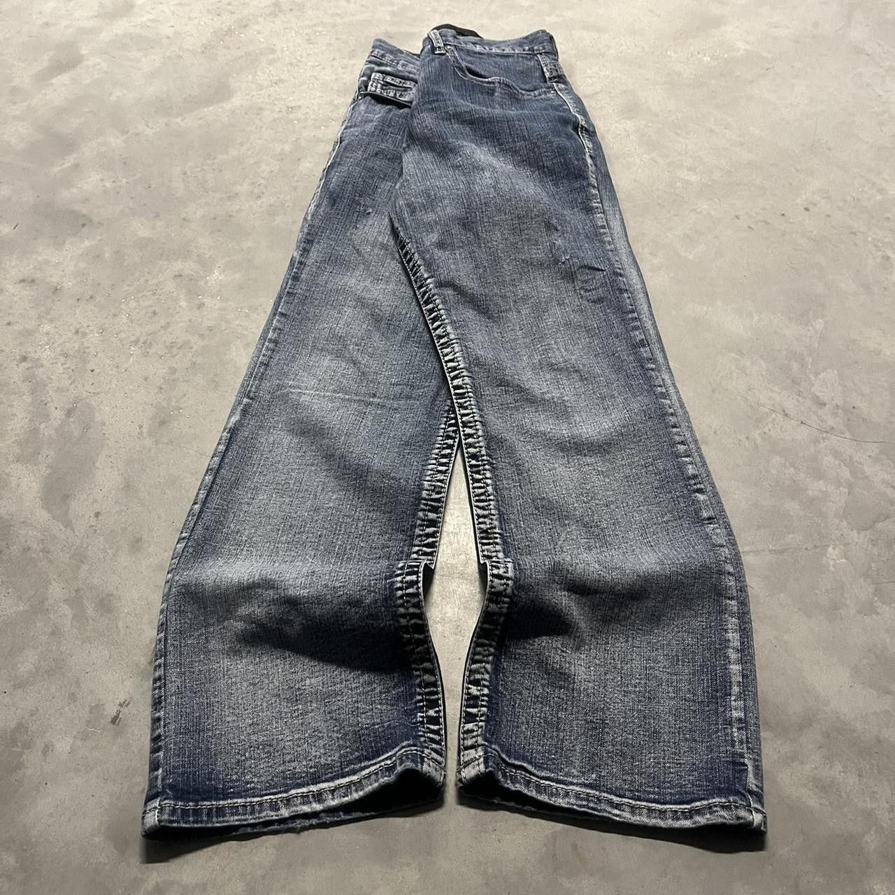 Japanese Brand × Vintage Crazy Vintage Y2K/2000s Medium Wash Bootcut Denim Jeans! Size US 34 / EU 50 - 3 Thumbnail