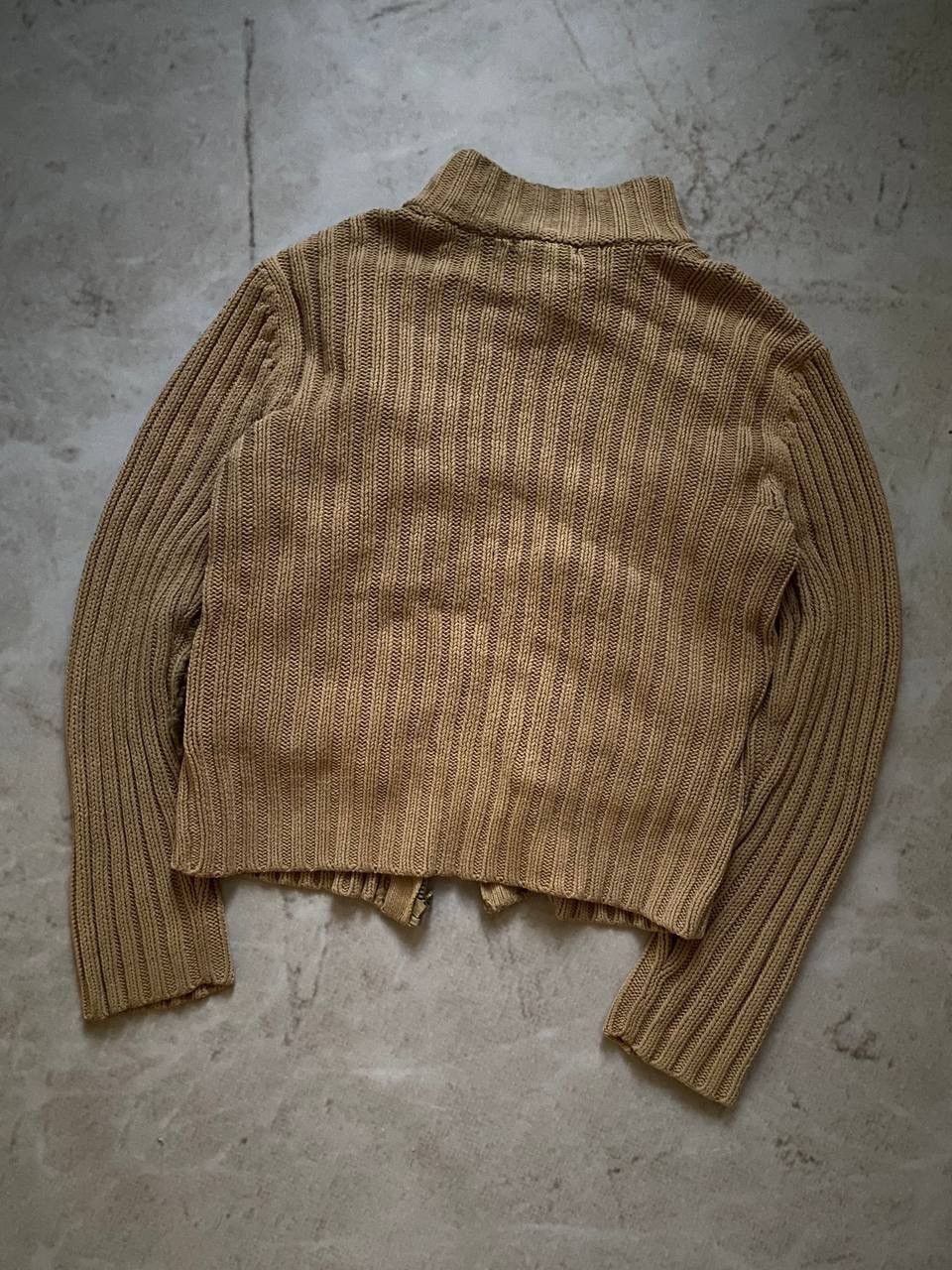 Japanese Brand × Vintage Vintage Avant Garde Zip Up Knit Sweater Fur Mohair Japanese Size US S / EU 44-46 / 1 - 5 Thumbnail