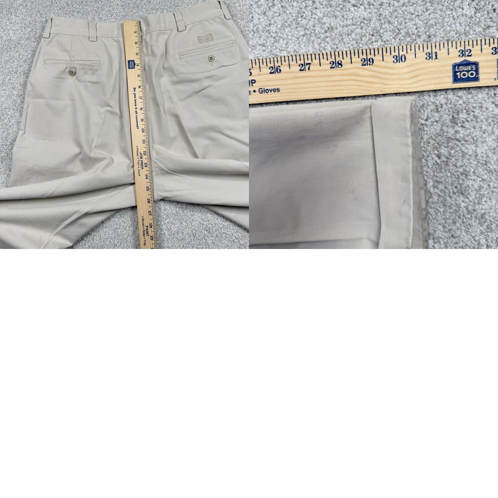 Polo Ralph Lauren VINTAGE Polo Ralph Lauren Pants Mens 34x31 Khaki Chino Flat Front Size US S / EU 44-46 / 1 - 8 Thumbnail