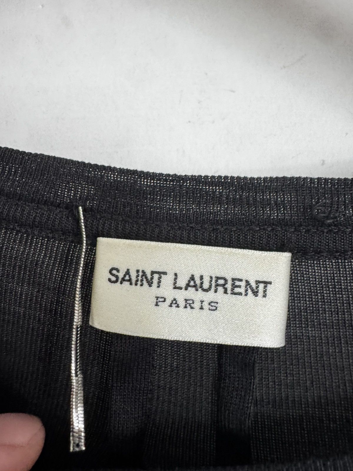 Saint Laurent Paris 2014 Silk Pocket T Size US M / EU 48-50 / 2 - 2 Thumbnail