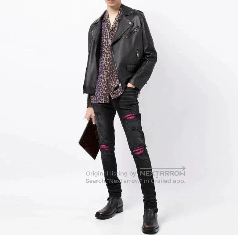Amiri amiri cracked pink leather mx1 pants. Size US 32 / EU 48 - 9 Thumbnail