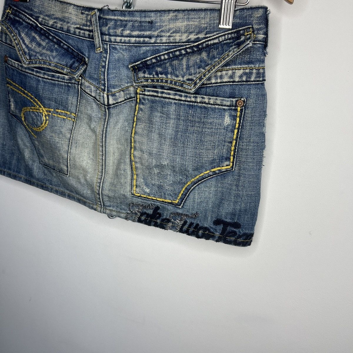 Japanese Brand Vintage Miss Sixty Style Mini Skirt Oldmoney Denim Jeans Y2K Size 26" / US 2 / IT 38 - 6 Thumbnail