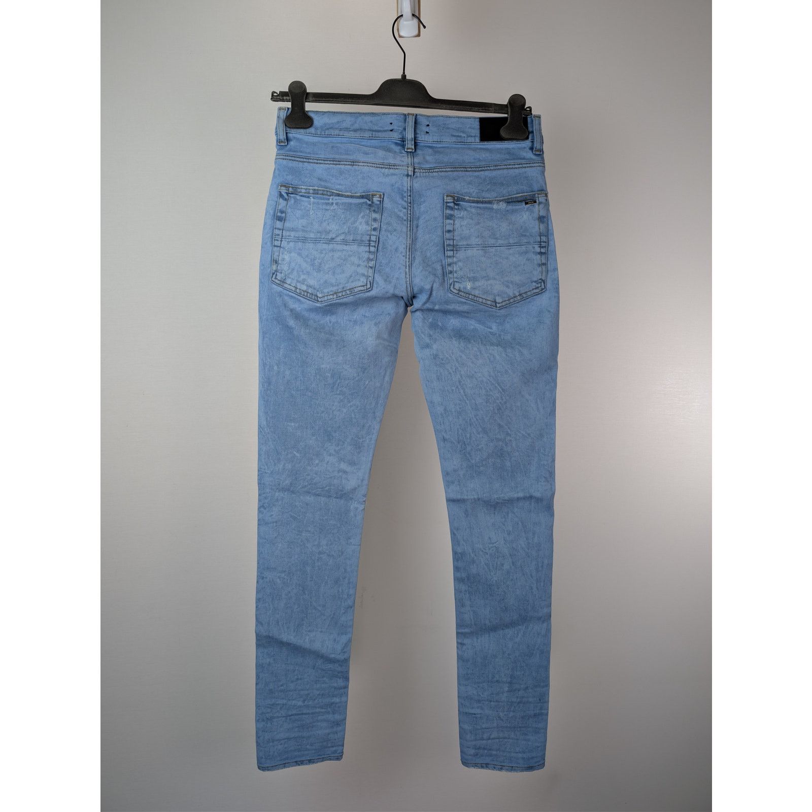 Amiri o1rshd1 Oversized Mesh Jeans in Ashley Blue Size US 31 - 11 Thumbnail