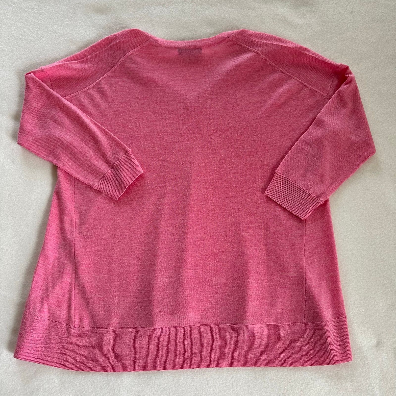 J.Crew J. Crew Women Merino Wool V Neck Pink Sweater Size XS Size XS / US 0-2 / IT 36-38 - 8 Thumbnail