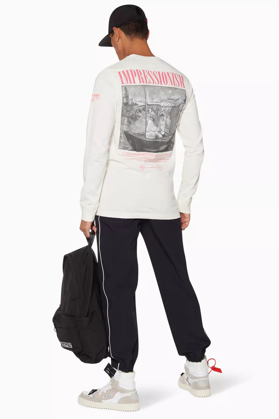 Off-White Cream Impressionism Boat Painting Logo LS T-Shirt Size US M / EU 48-50 / 2 - 3 Thumbnail