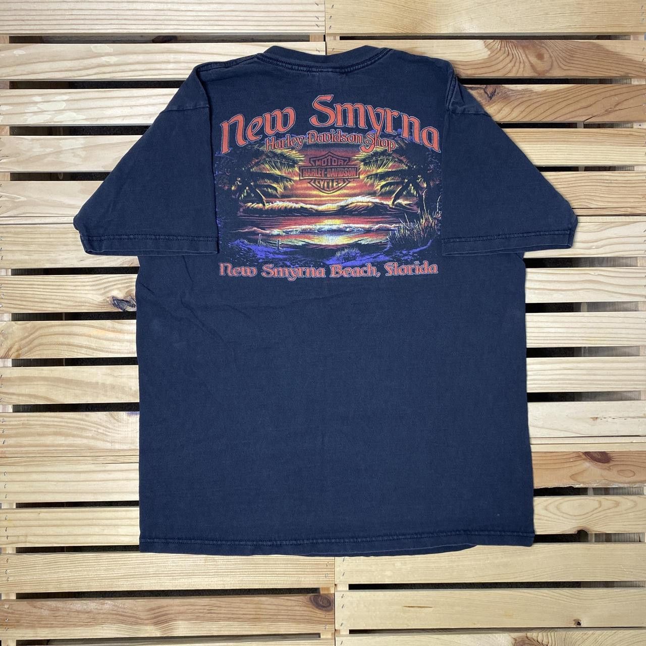 Harley Davidson Vintage Harley Davidson FL Black Biker Surf Tee Size Large Size US L / EU 52-54 / 3 - 1 Thumbnail
