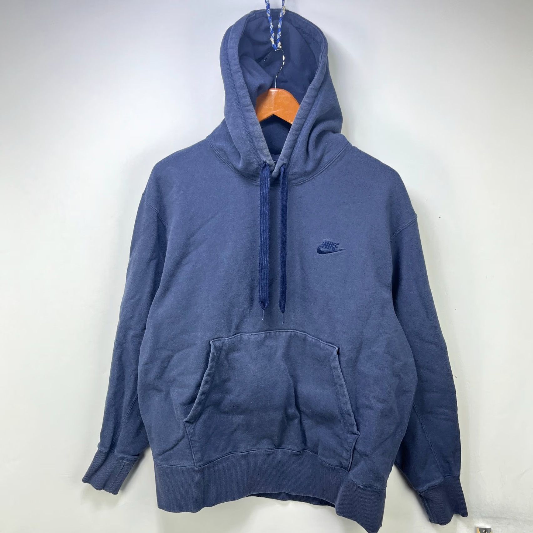 Nike VINTAGE Nike Hooded Swoosh Y2K Hoodie Blue XL Mens Size US XL / EU 56 / 4 - 2 Thumbnail
