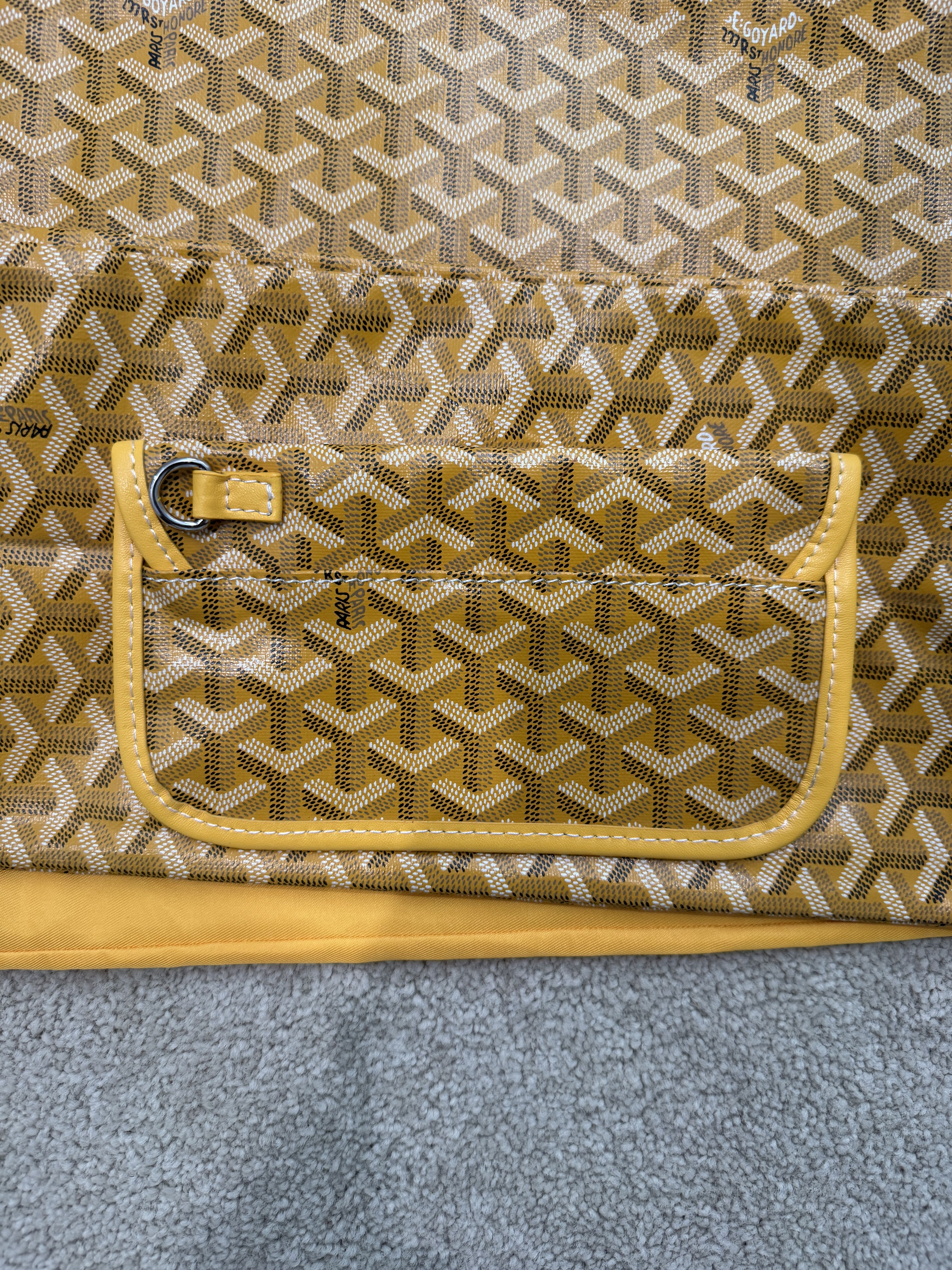 Other Large Yellow Open Patterned Tote Bag w/ Pouch Size ONE SIZE - 7 Thumbnail
