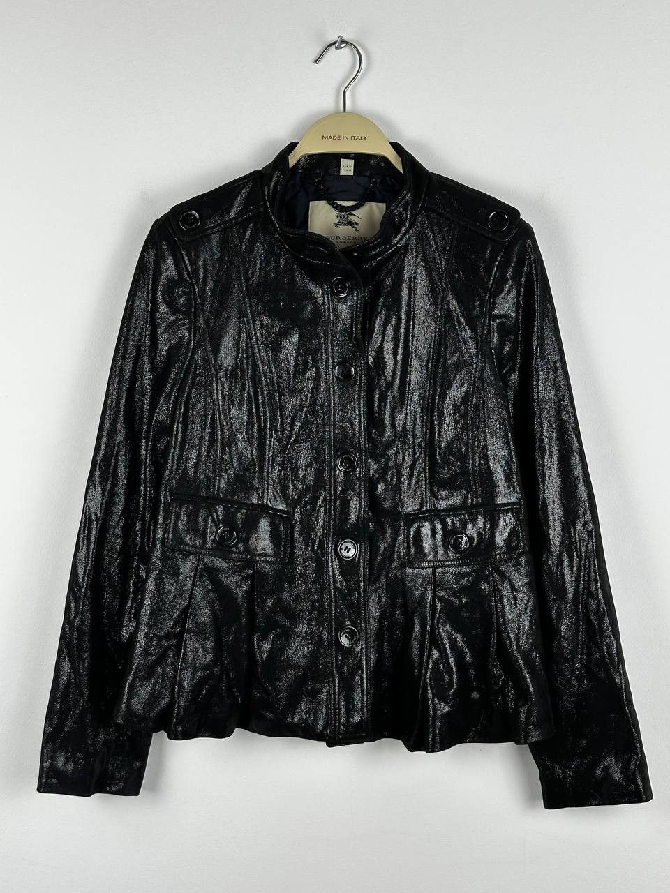 Burberry Rare Burberry Goat Skin Shine Leather Jacket Size M / US 6-8 / IT 42-44 - 1 Thumbnail