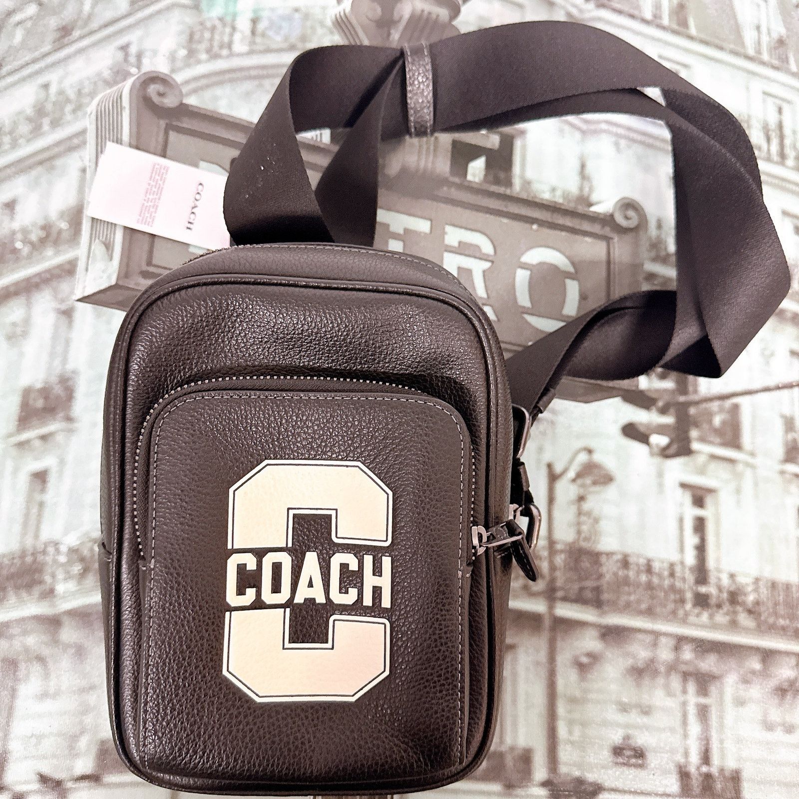 Coach Coach CAJ39 Racer Sling Pack With Varsity Motif Size ONE SIZE - 6 Thumbnail