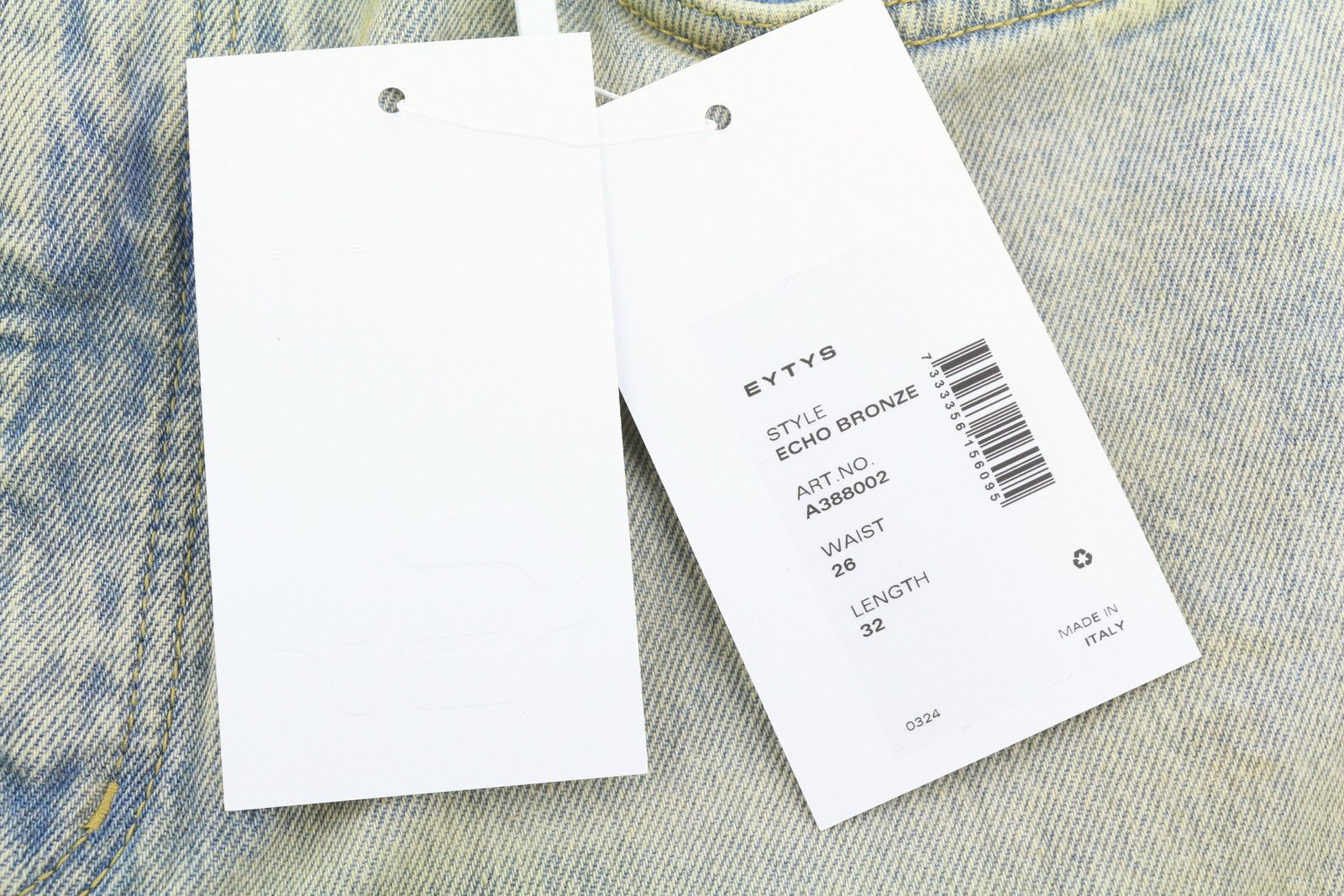 Eytys ECHO BRONZE ULTRA BAGGY W26/L32 Blue Faded RRP370 88865 Size 26" / US 2 / IT 38 - 9 Thumbnail