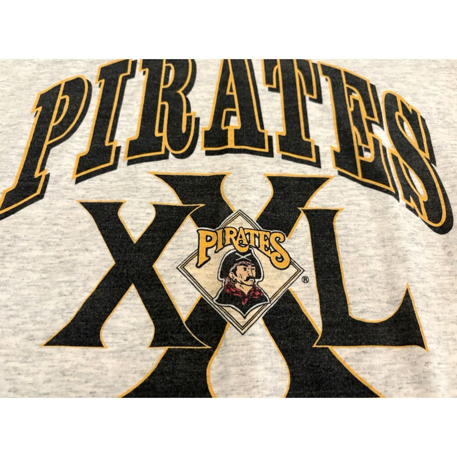 Salem Sportswear VINTAGE Pittsburgh Pirates Salem Sportswear Shirt L Mens Gray 1990s Sports USA Baseball T-Shirt Crew Neck Short Sleeve Size US L / EU 52-54 / 3 - 4 Thumbnail