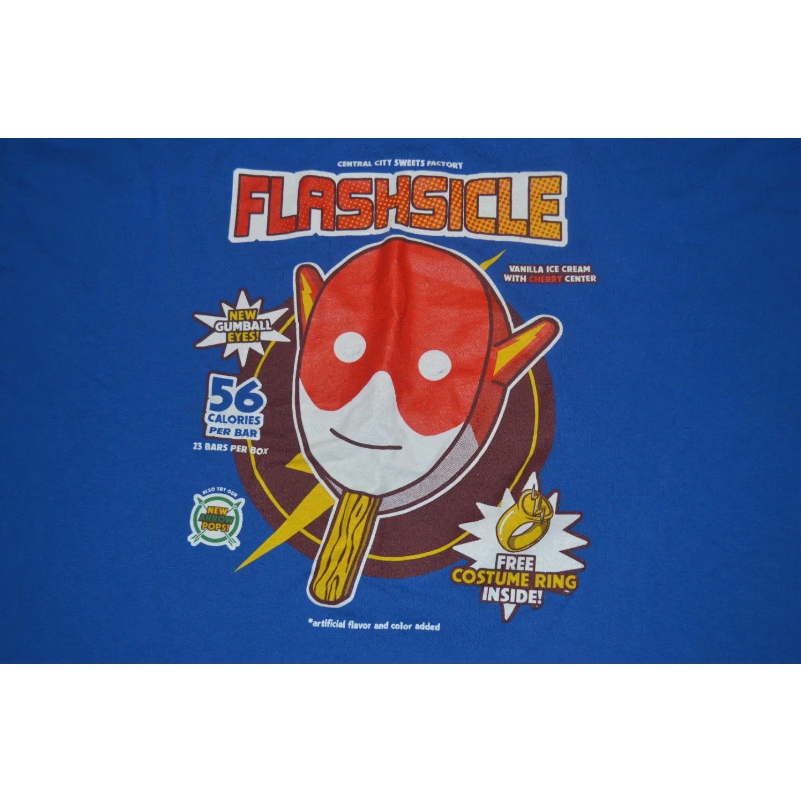Gildan Flashsicle T Shirt 3XL The Flash Comics Blue Short Sleeve 100% Cotton Gildan Mens T-Shirt Size US XXL / EU 58 / 5 - 2 Thumbnail